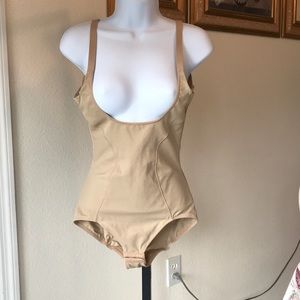 Flexees Maidenform Nude Body Suit Shaper Sz L